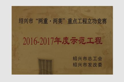獲得2016-2017年度示范工程